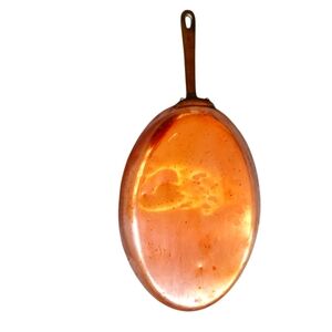 Vintage A Simon Copper Oval Saute Pan Made In France